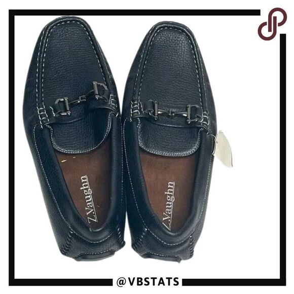 Size 9 Z Vaughn Black Slip On Loafers - Picture 1 of 4